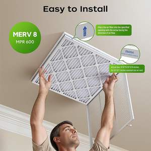 MERV 8 11 13 20x20x1 25x20x4 Filtro de aire Defensa contra el polvo Plisado <span class=keywords><strong>HVAC</strong></span> AC Horno Filtros de aire Filtro de filtro de aire de admisión de repuesto - Product Image 6