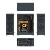 Boîtier PC Mini Vertical MATX en Alliage d'Aluminium avec Installation DIY pour Jeux et Utilisation au Bureau à Domicile