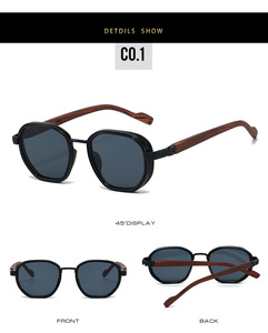 Occhiali da sole classici ed eleganti con protezione Uv400 occhiali da sole da donna poligono graziosi occhiali da sole da sole Unisex all'ingrosso - Product Image 5