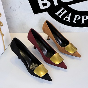 Chaussures en résille antidérapantes à lacets pour femmes, à talons bas ou hauts, style bout peu profond et pointu, sexy, pour banquets et mode - Product Image 1