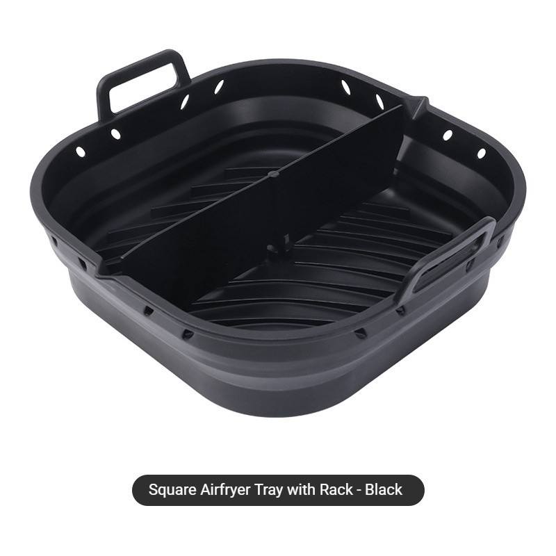 Plat de cuisson carré 8,5" noir + déflecteur