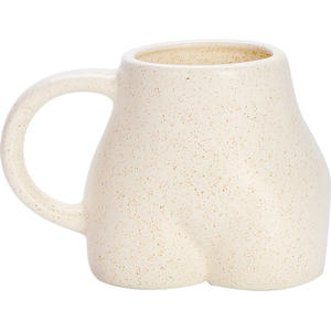 Offres Spéciales amusant bout à bout tasse en céramique Simple mignon personnalité tasse à café petit déjeuner lait eau tasse - Product Image 1