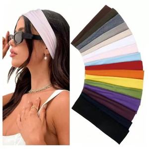 Multi-Color Stretchy Headbands Set, Soft Yoga Sweatbands for Women, Ideal for Vacation & Home <b>Styling</b> - Product Image 1
