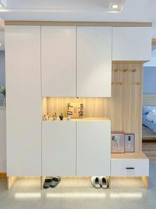 Mueble Zapatero Moderno con Asiento, Tamaño Personalizado, Material de Madera Maciza, Ecológico, para Sala de Estar o Villa - Product Image 5