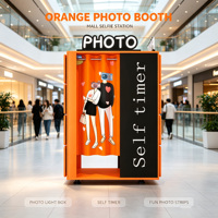 Machine Photobooth avec Écran Tactile 21,5'' et Imprimante Intégrée, Capacité 15 Personnes, Wi-Fi/Bluetooth pour Centres Commerciaux et Événements