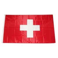 Vente en gros 3x5ft 90x150cm Croix Blanche Suisse Drapeau