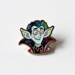 Películas Monstruos Tema Esmalte Pins Cara de pez Conde Drácula Películas de terror Insignias - Product Image 5