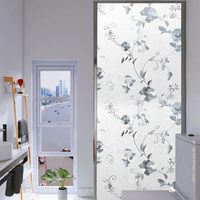 DECO Buntglas-Fensterfolie 3D Dekorative Buntglas-Sichtschutzfolie Selbstklebend Abnehmbar für Heim Büro Glastür