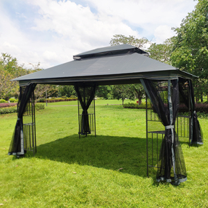13x10 Metal Frame Modern Design Outdoor Gazebo Ventilated Double Roof Detachable Mesh Screen Durable Corrosion-Resistant - Product Image 2