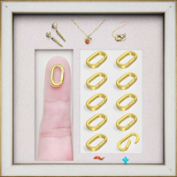Mousquetons à ressort en laiton plaqué or 18 carats, mini-clips ovales pour la fabrication de bijoux