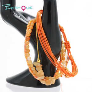 New Summer Multi-layered Passionate Vitality Orange Beach Gravel <b>Beaded</b> <b>Bracelet</b> - Product Image 5