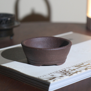 Maceta para Bonsái Hecha a Mano, Arcilla Morada, Estilo Chino Clásico, Mini Maceta de Escritorio, Tamaño de Palma - Product Image 2