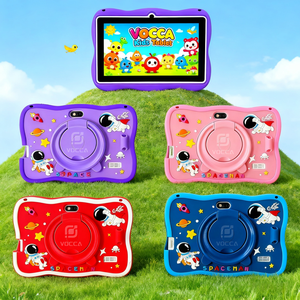 Nouvelle tablette pour enfants de haute qualité 7 pouces Processeur Octa Core 6+128 Go Android 15 Étui en silicone Bleu Rose Tablette pour enfants Android - Product Image 4