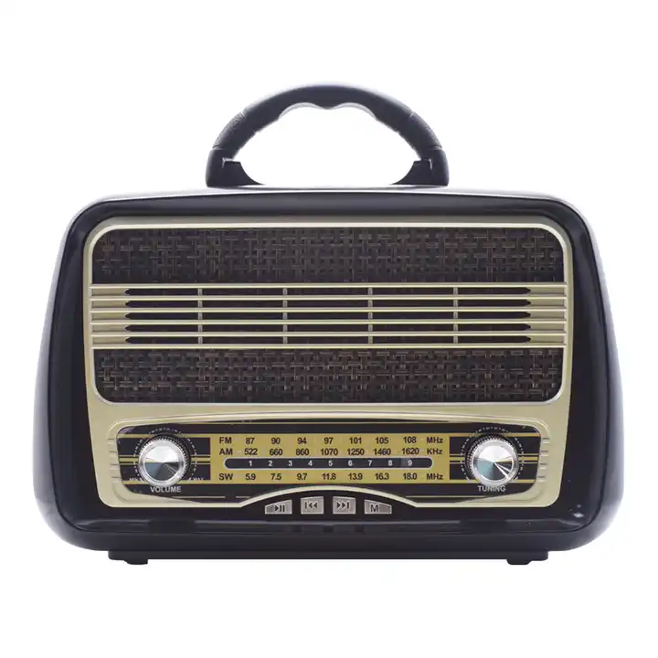 Portable AM FM Radio Transistor Radio Operated by 4 D-Cell Batteries or AC  Power with Excellent Reception, Large Speaker, 3.5 mm Earphone Jack, Two