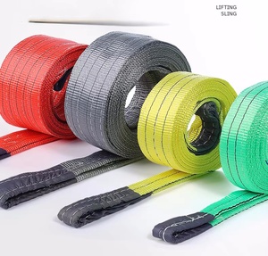 Cinta de Elevação Plana de Poliéster de Alta Resistência, Cinta de Segurança Industrial Macia com Anel Duplo - Product Image 3