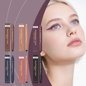 Crayon pour les yeux deux en un, imperméable, résistant à la sueur, résistant aux taches, application lisse, maquillage pour les yeux à haute teneur en pigments, longue durée - Product Image 1
