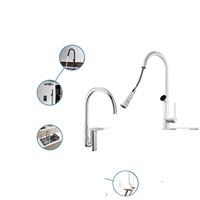 Robinet de lavabo de salle de bain, robinet de lavabo de toilette, accessoires de salle de bain, robinet de salle de bain et de cuisine