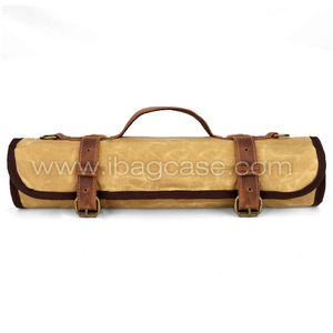 กระเป๋าเก็บมีดผ้าใบแบบม้วนสำหรับ<span class=keywords><strong>เชฟ</strong></span>เคลือบ12ช่องกระเป๋าเก็บมีดสำหรับใช้ในครัวแบบมืออาชีพ - Product Image 2