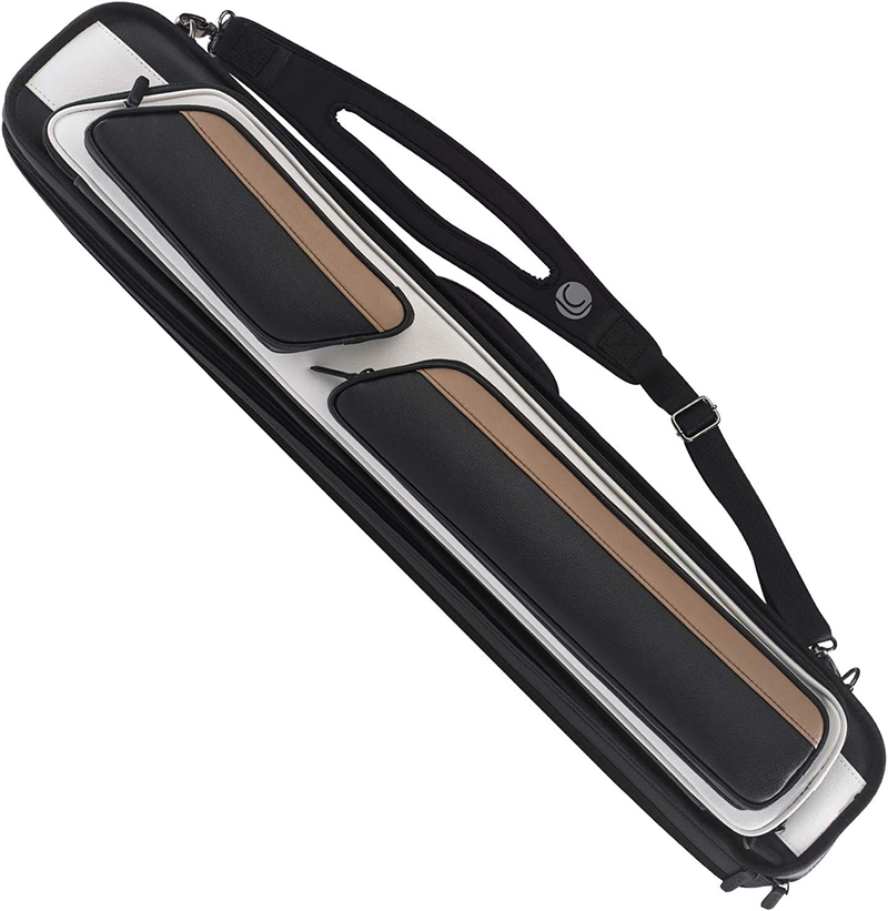 Outlaw Billiards OLSCB 4x8 Soft Pool Cue Case, 2 Big Pockets, 4 Butts 8 Shafts