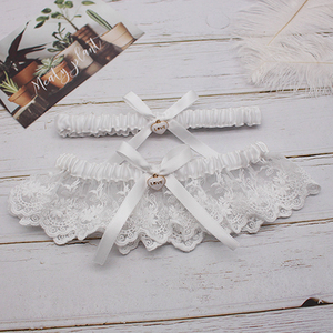 Ligas florales bordadas al por mayor, ligas Sexy decorativas de encaje, <span class=keywords><strong>liguero</strong></span> para chicas de boda - Product Image 4