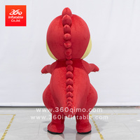 Costume de mascotte d'animal de dessin animé personnalisé Costume de dragon publicitaire gonflable pour une utilisation en fête comprenant un accessoire de souffleur en vente