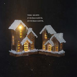 LED-Lit <span class=keywords><strong>Lemax</strong></span> Village House Pequeñas decoraciones de madera para <span class=keywords><strong>Navidad</strong></span> para decoraciones navideñas y manualidades - Product Image 2