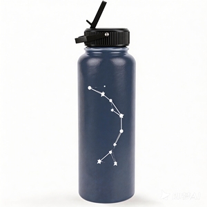 500ml/18oz Cheap Promotional Powder Coated Vacuum Double Layer Stainless <b>Steel</b> Water <b>Bottle</b> With Straw Lid - Product Image 4