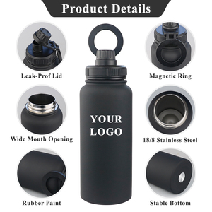 Botella de Agua de Acero Inoxidable Aislada de 32 oz con Logotipo Personalizado, Termo de Doble Pared con <span class=keywords><strong>Tapa</strong></span> de Paja para Adultos, para Gimnasio, Deportes, Camping - Product Image 3