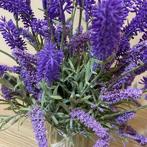 Vente en gros de 12 fourches de lavande et de <span class=keywords><strong>romarin</strong></span>, décoration végétale, plantes artificielles, aspect réaliste, buisson de fleurs de lavande en plastique - Product Image 4