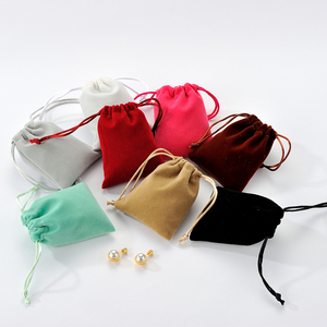 PackSecret Luxury Necklace Jewelry Gift Container Custom Logo Printed Small Velvet Pouch DIY <strong>Personalised</strong> Velvet <strong>Drawstring</strong> <strong>Bag</strong> - Product Image 4