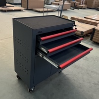 Armoire de rangement d'outils en fer robuste personnalisable OEM, chariot d'atelier de garage en métal, chariot à outils