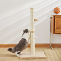 Griffoir pour chat du sol au plafond, épaissi et surélevé, arbre à chat pour le jeu autonome, stable