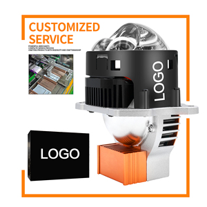 Chenlang bas <span class=keywords><strong>prix</strong></span> voiture à faisceau haut et bas H4 9005 9006 H11 H7 2 ampoule Laser bi-led projecteur lentille phares rénovation pour voiture automatique - Product Image 2