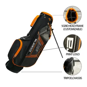 Tas anak golf ringan harga rendah tas anak logo warna kain disesuaikan tas anak golf tahan air ringan