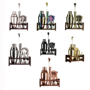 Juego <span class=keywords><strong>de</strong></span> Coctelera <span class=keywords><strong>de</strong></span> Acero Inoxidable 304 con Marco <span class=keywords><strong>de</strong></span> Madera, 10 Piezas, Diseño Americano Clásico, <span class=keywords><strong>Utensilios</strong></span> <span class=keywords><strong>de</strong></span> Bar Duraderos y Ecológicos para el Hogar - Product Image 1
