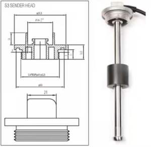 Zengin A3 serisi 200mm 2400mm 0 190ohm 0-5V 4-20mA endüstriyel sıvı seviye göstergesi yakıt izleme sistemi için dijital göstergesi ile - Product Image 2