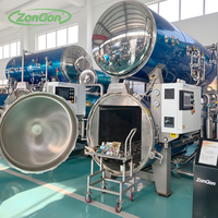 Machine d'autoclavage à haute température entièrement automatique ZONGON personnalisée pour l'emballage en sachet de sauces au poivron rouge, de saucisses et de jambon