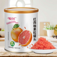 Segmentés de pamplemousse rose en sirop, pulpe de pamplemousse rouge en conserve, garnitures pour bubble tea, pour boissons et desserts, vente en gros