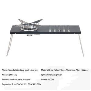 Moderno Juego de Mesa y Estufa Plegable para Camping, Portátil, de Aleación de Aluminio, con Soporte para Gas, Aislamiento Térmico, Tamaño y Color Personalizables - Product Image 5