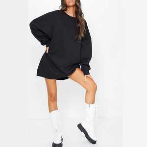 Felpe con Cappuccio da Donna <span class=keywords><strong>in</strong></span> <span class=keywords><strong>Cotone</strong></span> 100% Personalizzate OEM, <span class=keywords><strong>Abiti</strong></span> Oversize con Spalle Scese, Felpe Grafiche da Donna - Product Image 2