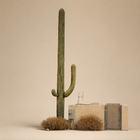 Tour de télécommunication camouflage en forme de cactus Saguaro pour un déploiement discret de réseau sans fil