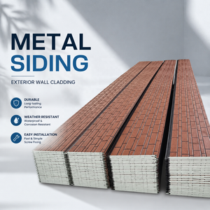 Revêtement métallique décoratif avec <span class=keywords><strong>isolation</strong></span> en mousse de polyuréthane pour la rénovation d'appartements et les extérieurs de maisons modernes, panneau sandwich - Product Image 6