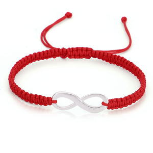 Atacado de pontos ajustáveis personalizados, pontos baratos ajustáveis de 8 formatos encantos trançados pulseiras de corda vermelha para os amantes presente jóias - Product Image 5