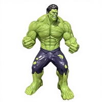 Grande sculpture en résine et fibre de verre du personnage classique d'anime Hulk, super-héros Marvel