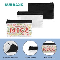 Sous-banque Vente en gros Polyester Bracelets personnalisés Sac cosmétique Sublimation Blanc Polyester Trousse de maquillage