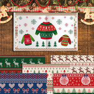 WW198 thème de noël Scrapbook papier <span class=keywords><strong>moche</strong></span> pull artisanat papier de fond pour la fête de noël bricolage carte faisant <span class=keywords><strong>Photo</strong></span> Album décor - Product Image 5