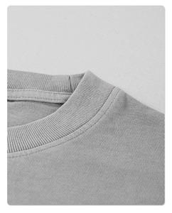 T-Shirt da <span class=keywords><strong>Uomo</strong></span> Oversize a Maniche Corte in Cotone Grezzo di Alta Qualità con Stampa Lavaggio Acido Retrò e Logo Personalizzato - Product Image 2