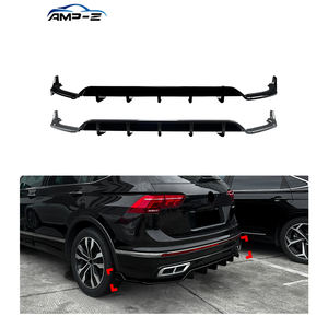 Splitter Diffusore Posteriore Nero Lucido per VW <span class=keywords><strong>Tiguan</strong></span> MK2.5 R Line 2021-2023 Accessori Auto - Product Image 1