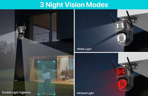 Mobile Remote 2 + 2 megapixel überwachung 2 Objektiv IP66 Wasserdicht 2 Wege Audio Kamera Sicherheit Wifi - Product Image 5