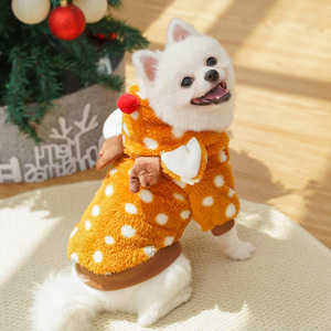 Ropa de invierno para mascotas con diseño de alce navideño, suéter cálido con forro polar para perros, gatos, chihuahuas, cachorros y gatitos. - Product Image 3